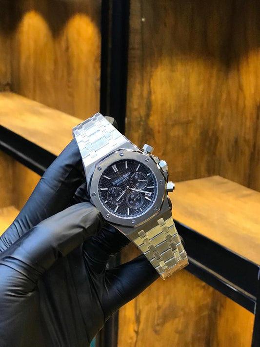 AP - Silver Black Chronograph