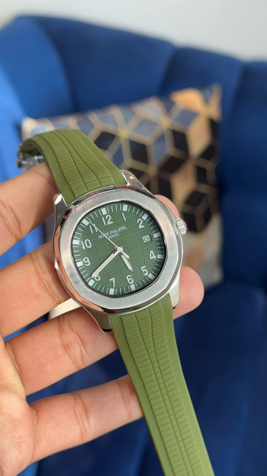 PP - Aquanaut Silver Green Dial